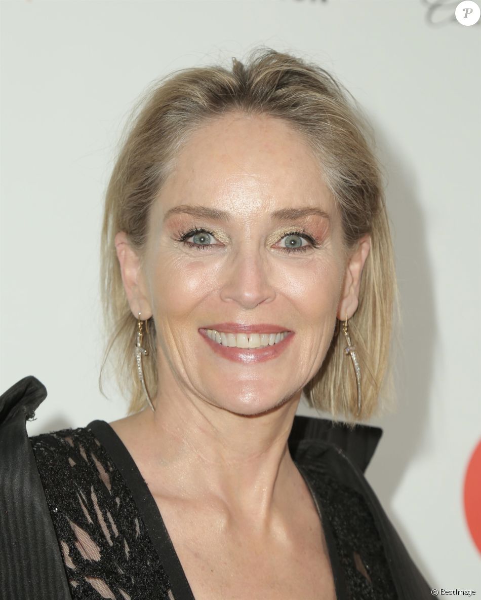 Sharon Stone - People à la 28e soirée annuelle Elton John Academy Awards Viewing Party à West Hollywood, Los Angeles, le 9 février 2020