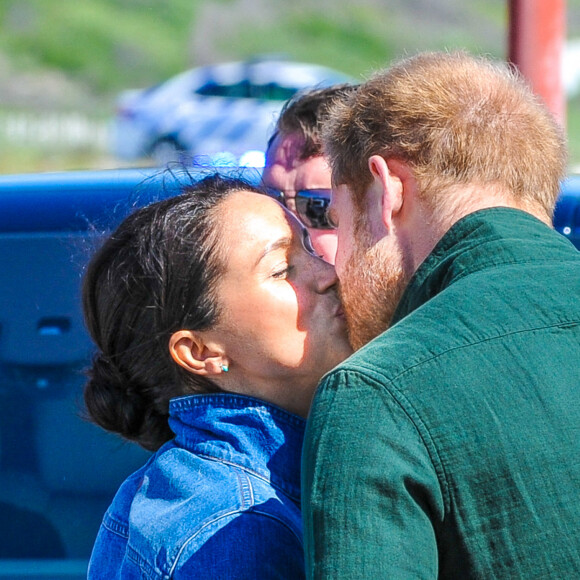 Meghan Markle et le prince Harry lors de leur tournée royale en Afrique du sud, à Cape Town. Septembre 2019.