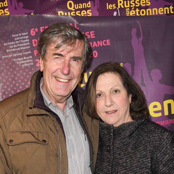 Exclusif - Bernard Menez et sa femme Angèle - Soirée d'ouverture du 6ème Festival du film Russe au cinéma Le Balzac à Paris le 2 mars 2020. © Coadic Guirec/Bestimage