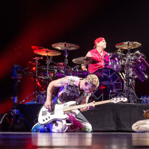 Michael Balzary, Chad Smith et Josh Klinghoffer - Concert du groupe Red Hot Chili Peppers à Atlanta le 14 avril 2017. © Daniel DeSlover via ZUMA Wire / Bestimage  