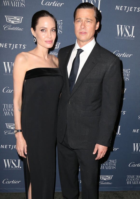Angelina Jolie et Brad Pitt à la soirée 'WSJ. Magazine 2015 Innovator' à New York.
