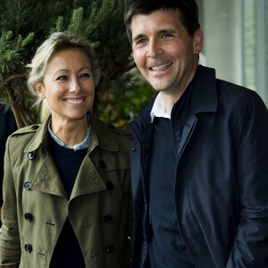 Thomas Sotto et Anne Sophie Lapix au village des internationaux de France de tennis de Roland Garros 2019 à Paris le 7 juin 2019. © JB Autissier / Panoramic / Bestimage 