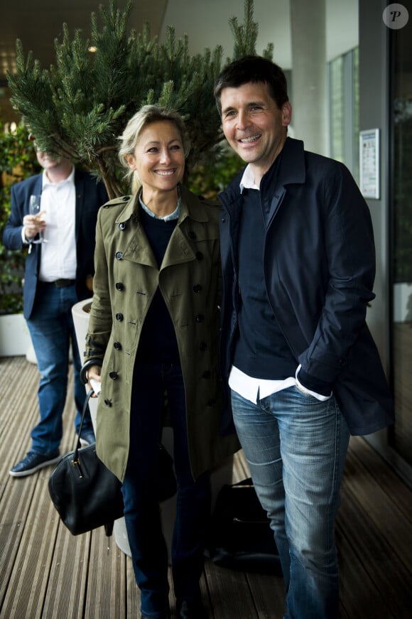 Thomas Sotto et Anne Sophie Lapix au village des internationaux de France de tennis de Roland Garros 2019 à Paris le 7 juin 2019. © JB Autissier / Panoramic / Bestimage 