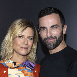 Marina Foïs et Nicolas Ghesquière - Défilé Louis Vuitton collection prêt-à-porter Automne/Hiver 2020-2021 lors de la Fashion Week à Paris le 3 mars 2020. © Olivier Borde / Bestimage
