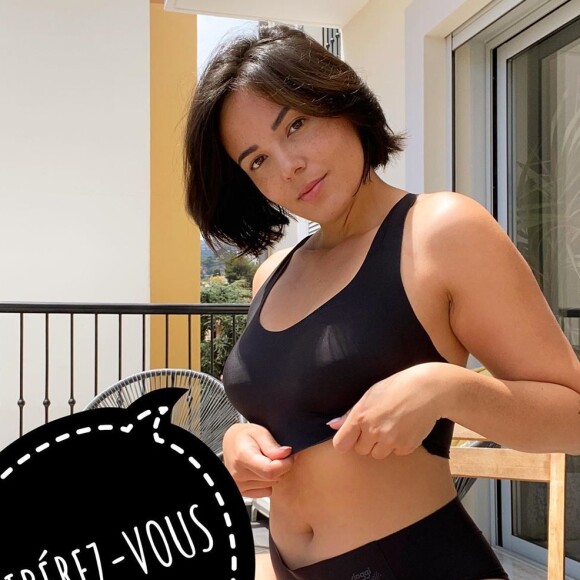 Agathe Auproux en brassière et culotte, sur Instagram, le 20 juin 2020