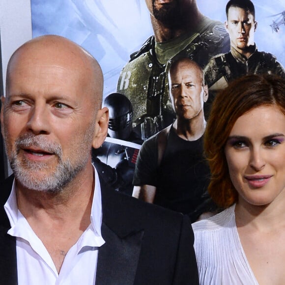 Bruce Willis et sa fille Rumer Willis - Première du film "G.I. Joe: Retaliation" au TCL Chinese Theatre. Hollywood. Le 28 mars 2013. @UPI/Jim Ruymen
