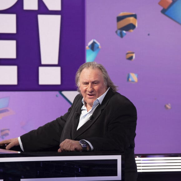 Exclusif - Gérard Depardieu - Première émission TPMP (Touche Pas à Mon Poste!) de la saison pour Cyril Hanouna et son équipe de chroniqueurs, avec beaucoup de nouveautés, un nouveau plateau, nouveau décor, des nouveaux arrivants, ainsi que la présence rare et exclusive de G.Depardieu à Paris le 31août 2020. © Jack tribeca / Bestimage 