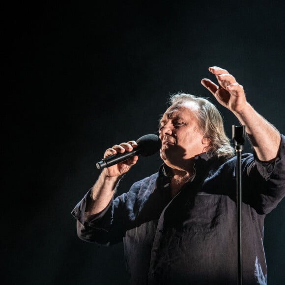 Exclusif - Gérard Depardieu - Gérard Depardieu chante Barbara - 20ème édition du Festival de Lacoste dans les carrières du Chateau de Lacoste le 15 Août 2020. © Morgan Palun / Bestimage 