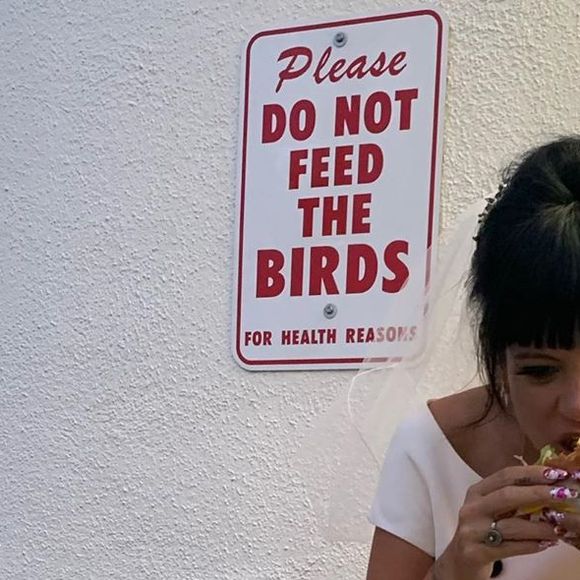 Photo du mariage de Lily Allen et David Harbour à Las Vegas, sur Instagram, 2020.