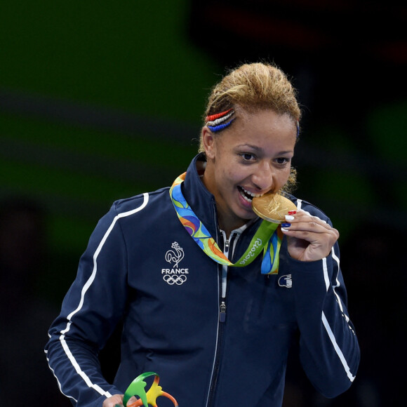 Estelle Mossely lors de la finale de boxe aux Jeux Olympiques de Rio. Le 19 août 2016.