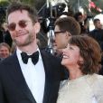 Emma de Caunes et son mari Jamie Hewlett - Montée des marches du film "Youth" lors du 68e Festival de Cannes.
