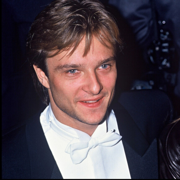 Archives- David Hallyday et Estelle Lefébure lors de la soirée des "Bests" en 1989.