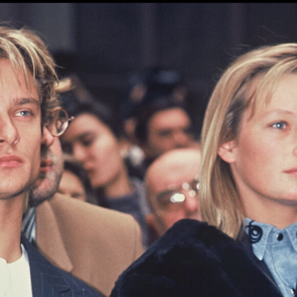 Archives- David Hallyday et Estelle Lefébure, le 3 mars 1989.