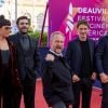 Vimala Pons, Pio Marmai, Benoît Poelvoorde, Swann Arlaud, Gilles Cohen, Douglas Attal à la première de "Comment je suis devenu un super-héros" lors de la clôture du 46e Festival du Cinéma Américain de Deauville, le 12 septembre 2020. © Olivier Borde/Bestimage