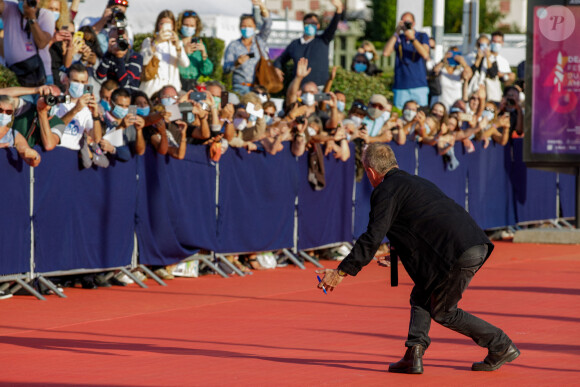 Benoît Poelvoorde à la première de "Comment je suis devenu un super-héros" lors de la clôture du 46e Festival du Cinéma Américain de Deauville, le 12 septembre 2020. © Olivier Borde/Bestimage