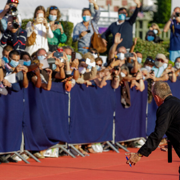 Benoît Poelvoorde à la première de "Comment je suis devenu un super-héros" lors de la clôture du 46e Festival du Cinéma Américain de Deauville, le 12 septembre 2020. © Olivier Borde/Bestimage