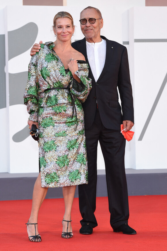 Yuliya Vysotskaya, Andreï Kontchalovski - Red carpet de la cérémonie de clôture de la 77ème édition du Festival international du film de Venise, la Mostra. Le 12 septembre 2020