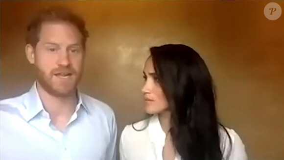 Le prince Harry, duc de Sussex, et Meghan Markle, duchesse de Sussex, abordent la question des inégalités et du racisme institutionnel dans une vidéoconférence avec de jeunes leaders, en leur qualité de Président et vice-président de Queen's Commonwealth Trust (QCT). Los Angeles. Le 6 juillet 2020.