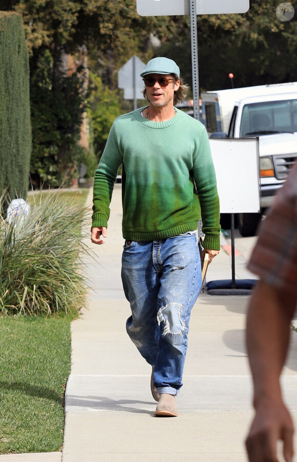 Exclusif - Brad Pitt  à Los Angeles le 21 Février 2020.
