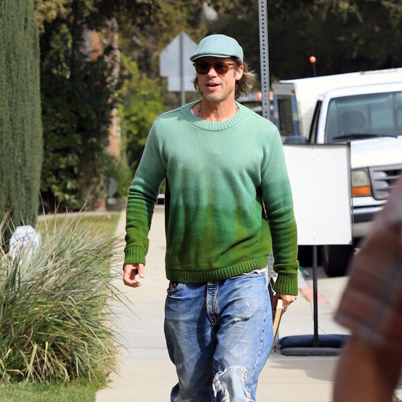 Exclusif - Brad Pitt  à Los Angeles le 21 Février 2020.
