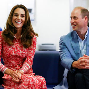 Le prince William, duc de Cambridge, et Kate Middleton, duchesse de Cambridge, visitent un "Job Centre" de Londres, le 15 septembre 2020. Sur place, ils se sont entretenus avec des demandeurs d'emplois en pleine épidémie de coronavirus (Covid-19).