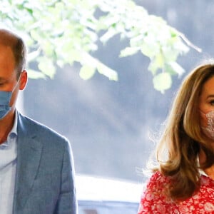 Le prince William, duc de Cambridge, et Kate Middleton, duchesse de Cambridge, visitent un "Job Centre" de Londres, le 15 septembre 2020. Sur place, ils se sont entretenus avec des demandeurs d'emplois en pleine épidémie de coronavirus (Covid-19).