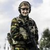 La princesse Elisabeth de Belgique au camp d'initiation militaire à Elsenborn, en Belgique, le 14 septembre 2020.