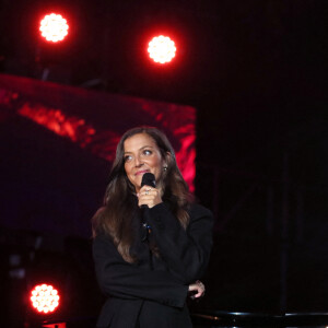 Exclusif - Camille Lellouche et Grand Corps Malade (Fabien Marsaud) sur scène lors du Festival des Festivals de Rock en Seine au parc de Saint-Cloud le 27 août 2020. Un spectacle diffusé en live sur France 2. © Tiziano Da Silva / Veeren Ramsamy / Bestimage 