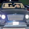 Exclusif - Laeticia Hallyday, super lookée à la sortie d'un dîner au restaurant Nobu à Malibu le 17 septembre 2020. Elle repart au volant de sa Bentley.