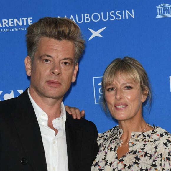 Benjamin Biolay et Karin Viard - Photocall du film "Les Apparences" - Festival du film Francophone d'Angoulême 2020 le 1er septembre 2020. © Guirec Coadic / Bestimage