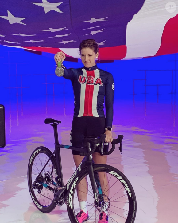 La cycliste Chloé Dygert. Mai 2020.
