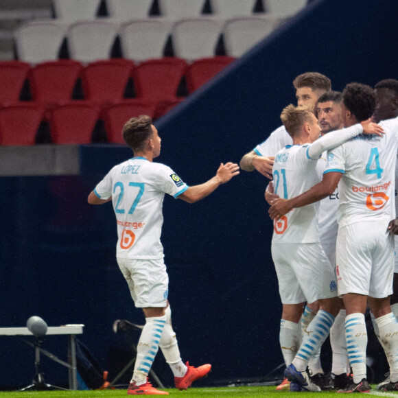 Florian Thauvin lors du match Paris Saint-Germain - Olympique de Marseille au Parc des Princes. Paris, le 14 septembre 2020.