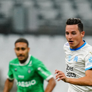 Florian Thauvin lors du match Olympique de Marseille - Saint-Étienne au stade Vélodrome. Marseille, le 17 septembre 2020.