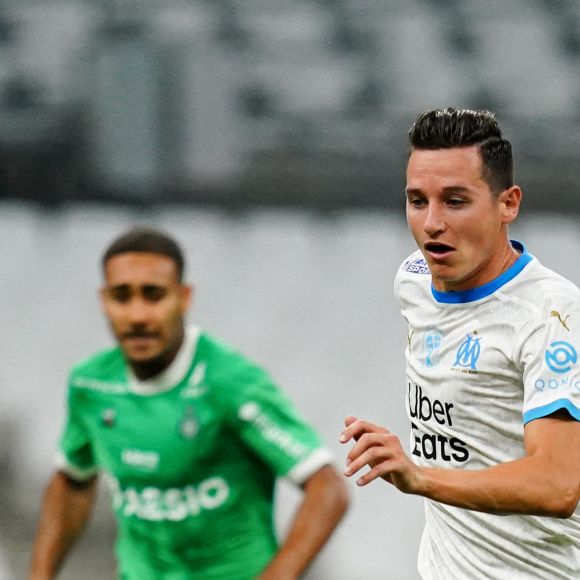 Florian Thauvin lors du match Olympique de Marseille - Saint-Étienne au stade Vélodrome. Marseille, le 17 septembre 2020.