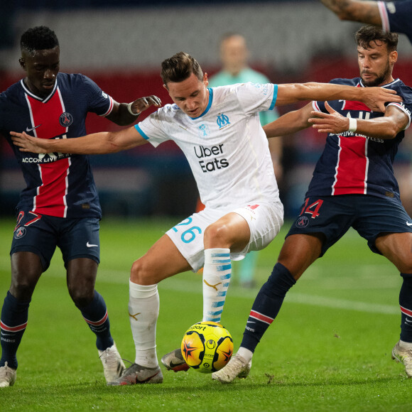 Florian Thauvin lors du match Paris Saint-Germain - Olympique de Marseille au Parc des Princes. Paris, le 14 septembre 2020.