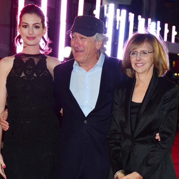 Anne Hathaway, Robert De Niro et Nancy Meyers - Première du film "The Intern" à Londres. Le 27 septembre 2015 