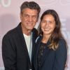 Marc Lavoine et Line Papin - Photocall du défilé Etam Live Show 2020 à Paris, septembre 2020. © Pool Agence Bestimage