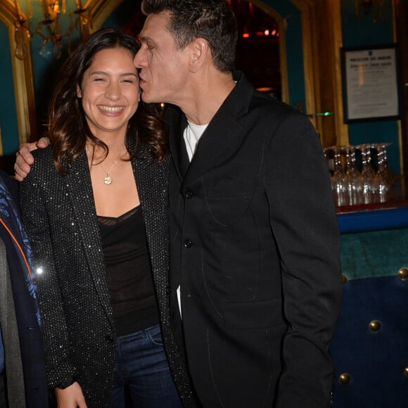 Exclusif - Gérard Jugnot, Marc Lavoine et sa compagne Line Papin à la générale de presse du spectacle musicale " Les Souliers Rouges " aux Folies Bergères à Paris, France, le 4 février 2020. © Veeren/Bestimage