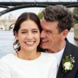 Line Papin et Marc Lavoine se marient à Paris, le 25 juillet 2020. Une de "Paris Match" consacrée à leur union, le mercredi 5 août 2020.