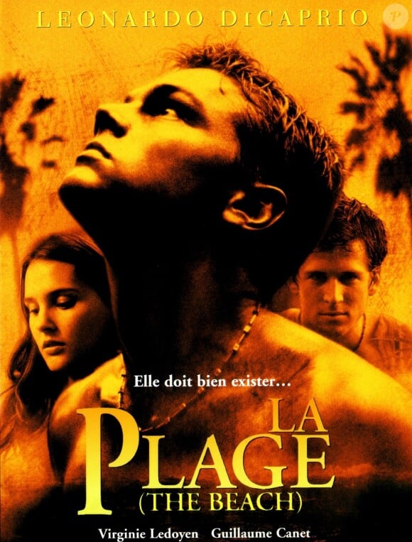 Léonardo DiCaprio, Virginie Ledoyen et Guillaume Canet dans le film "La Plage", de Danny Boyle. 2000.