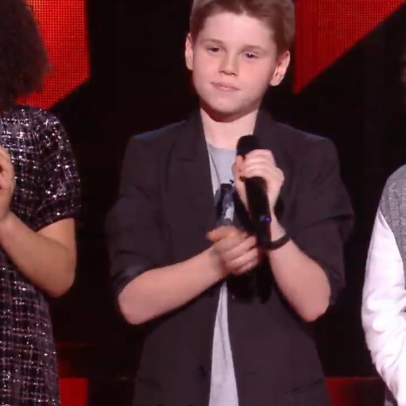 Rania, Enzo, Zoé et Timéo de l'équipe de Soprano lors de la demi-finale de "The Voice Kids 2020", samedi 3 octobre 2020, TF1