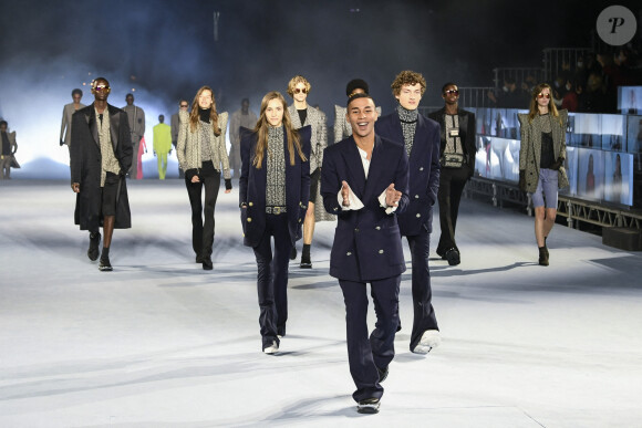 Défilé de mode prêt-à-porter printemps-été 2021 "Balmain" à l'Institut National des Jeunes Sourds à Paris. Le 30 septembre 2020