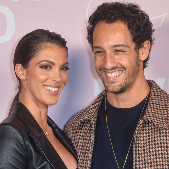 Iris Mittenaere et Diego El Glaoui - Photocall du défilé Etam Live Show 2020 à Paris le 29 septembre 2020. © Pool Agence Bestimage 