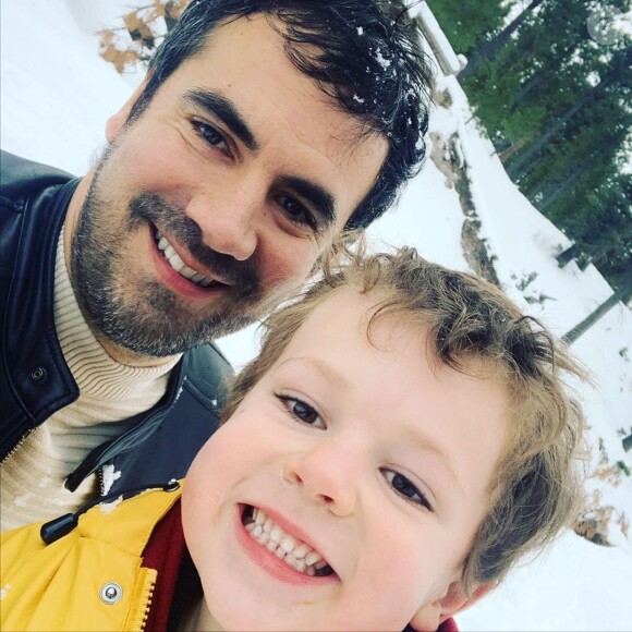 Alex Goude avec son fils Elliot, février 2020, sur Instagram