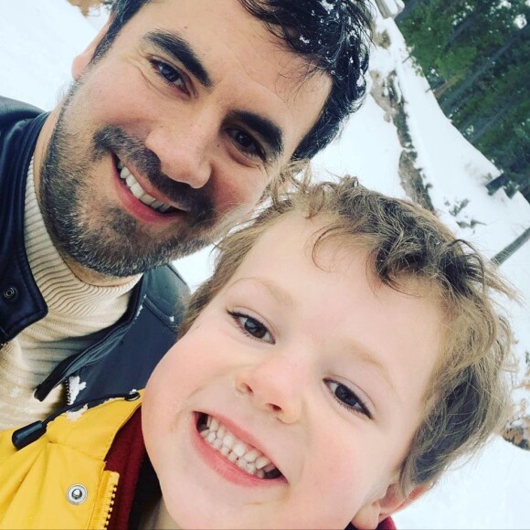 Alex Goude avec son fils Elliot, février 2020, sur Instagram