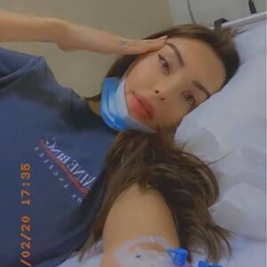 Nabilla à l'hôpital le 2 octobre 2020.