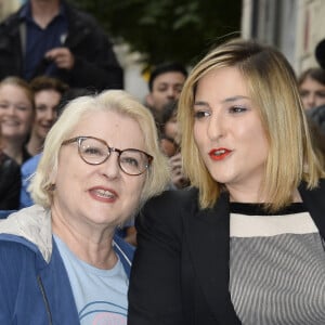 Josiane Balasko et sa fille Marilou Berry - Arrivee des people au defile de mode Haute-Couture Automne-Hiver 2013/2014 "Jean-Paul Gaultier" au Grand Palais a Paris. Le 3 juillet 2013