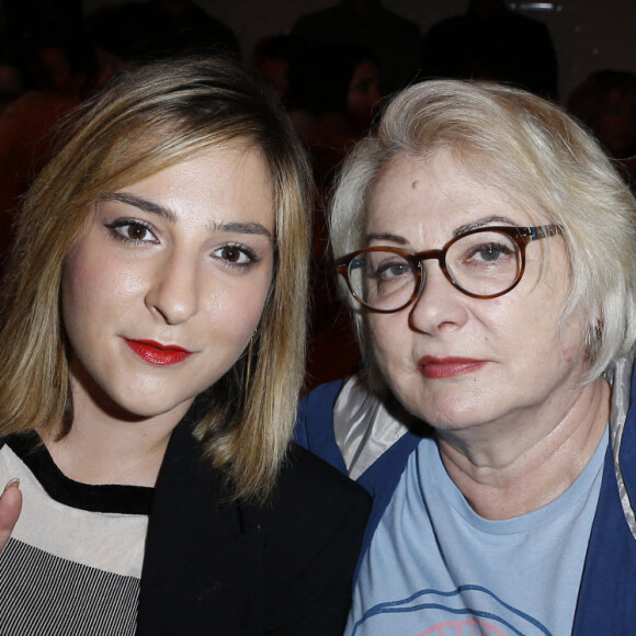 Marilou Berry et sa mere Josiane Balasko - People au defile Jean-Paul Gaultier lors de la fashion week Haute-Couture Automne-Hiver 2013/2014 a Paris le 3 juillet 2013.