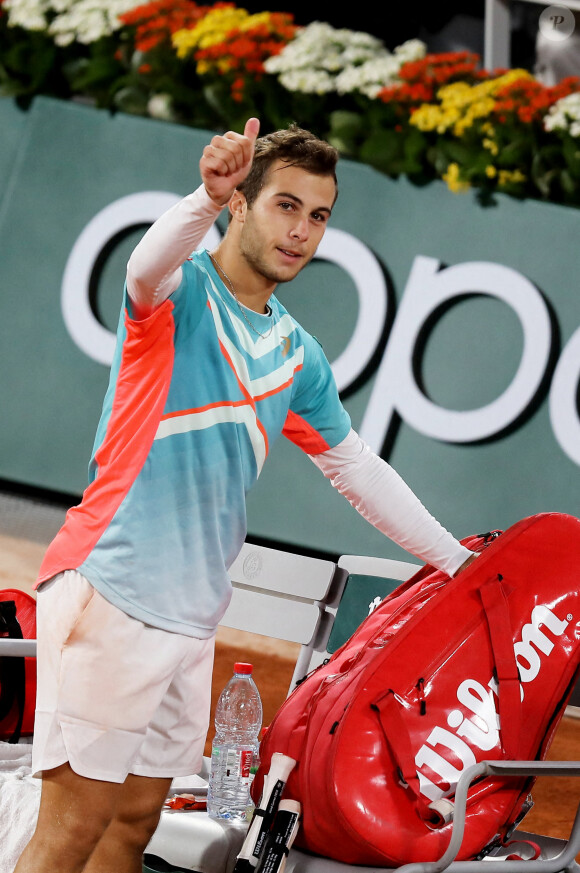 Hugo Gaston s'incline en 8ème de finale des internationaux de France de Roland Garros face à Dominic Thiem le 4 octobre 2020. © Dominique Jacovides / Bestimage