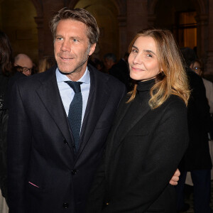 Le prince Emmanuel-Philibert de Savoie et sa femmme Clotilde Courau lors de la cérémonie d'installation de F.Mitterrand à l'académie des Beaux-Arts à Paris, France, le 6 février 2020. © Veeren/Bestimage